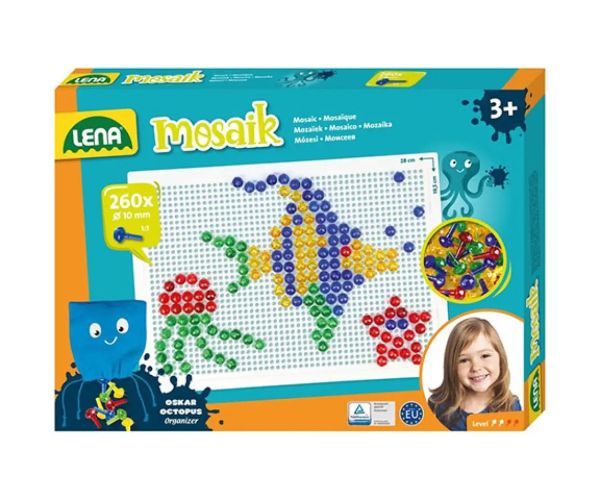 LENA: Mosaik biluțe transparente set creativ 10mm 260 de bucăți