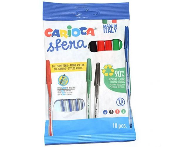 Carioca: Sfera pix colorat set 10 bucăți