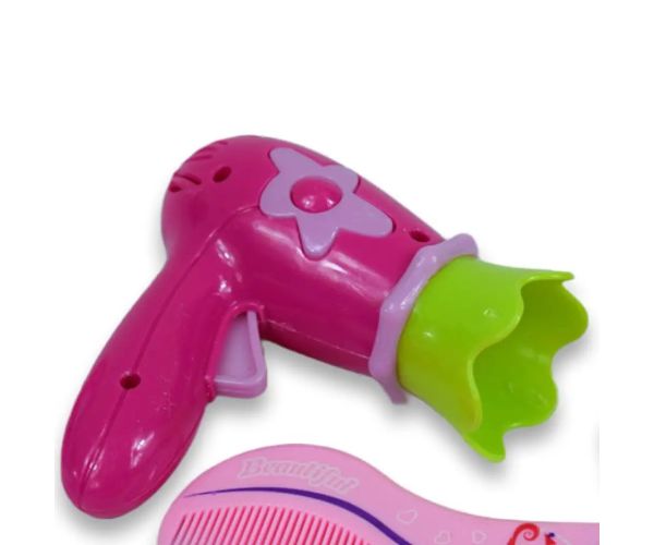 Vogue Girl: set de frumusețe din 11 piese, cu agrafe de păr, uscător de păr și telefon