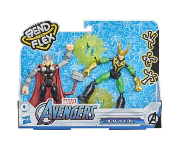 Set de figurine Bend and Flex Thor vs. Loki - Hasbro
