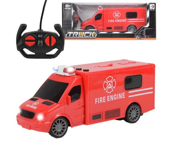 Mașină de pompieri cu telecomandă, sunete și lumini 1/24