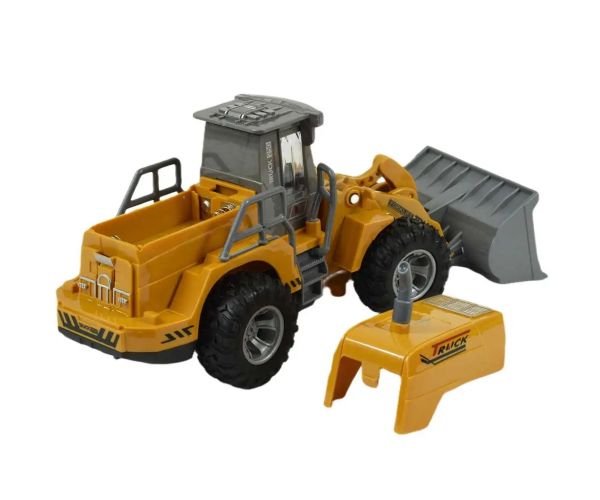 Mașină de lucru buldozer cu telecomandă RC cu efecte de lumină la scară 1/30 22cm