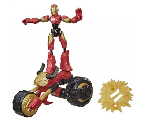 Figură de motor Bend and Flex Rider Iron Man Avengers - Hasbro