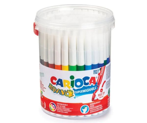 Bravo set marker care se poate spăla 60 bucăţi - Carioca