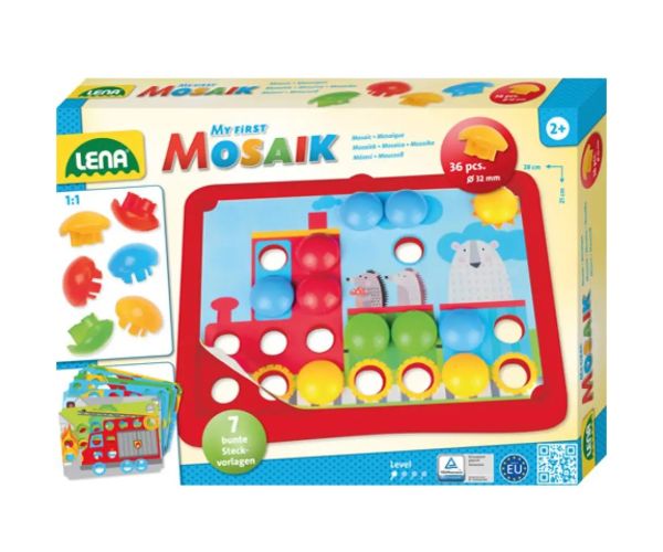 LENA: Set de joc Mosaik Puncte de început - Vehicule