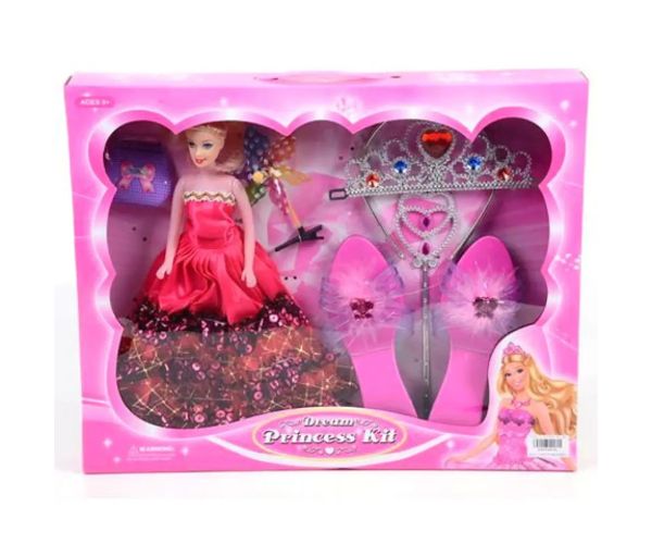 Set de înfrumusețare prințesă cu păpușă și accesorii