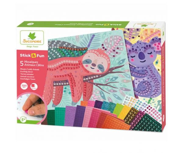 StickN Fun set de făcut poză mozaic - Animale de îmbrățișat