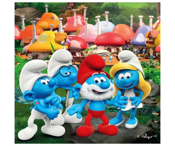 Aventurile Hupikék Törpikék 3x48buc supercolor puzzle - Clementoni