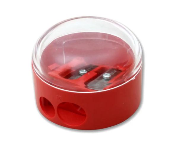 ICO: ascuţitor cu rezervor plastic cu 2 găuri