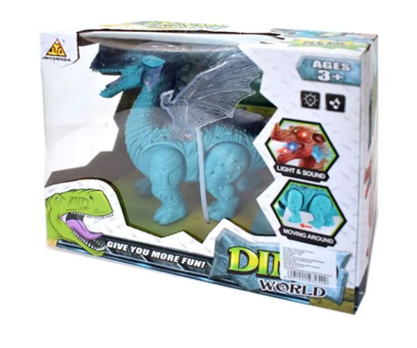 Dragon figurină cu baterie și lumini 25cm