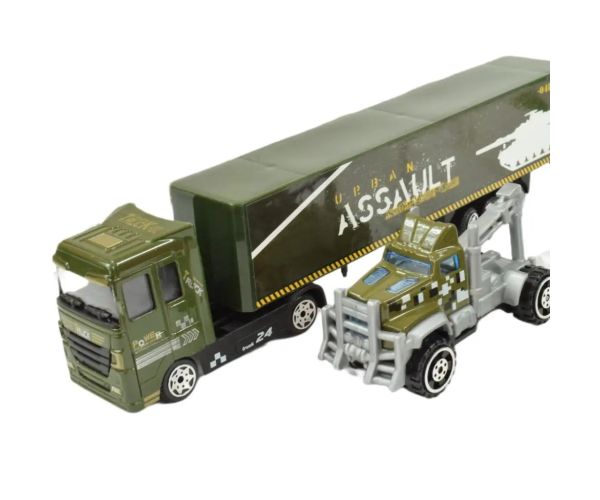 Chariot Die-Cast: Set vehicul militar metalic cu accesorii în două versiuni