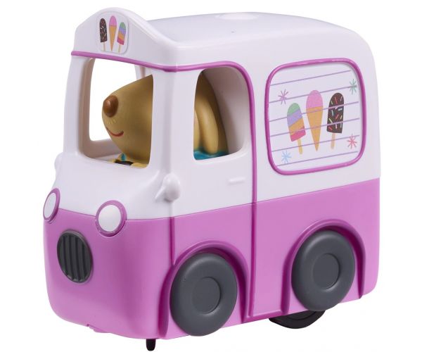 Whizz-Around Peppa porcușor mașină de înghețată cu Labrador