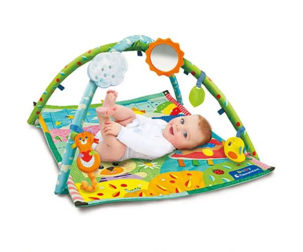 Descoperă! Covor de joacă animale cu accesorii 61x82cm - Clementoni baby