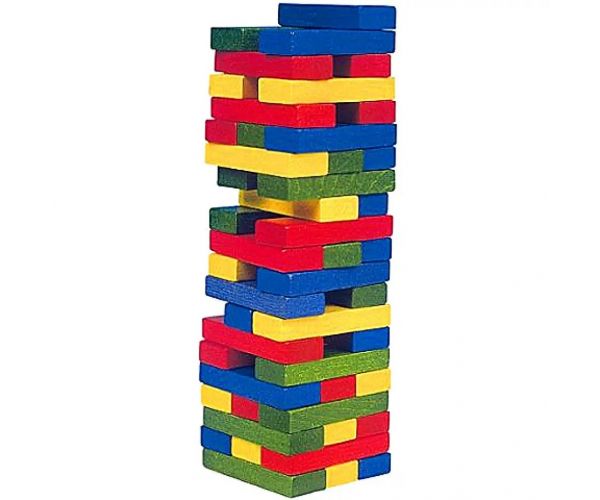 Turn de construcție colorat din lemn