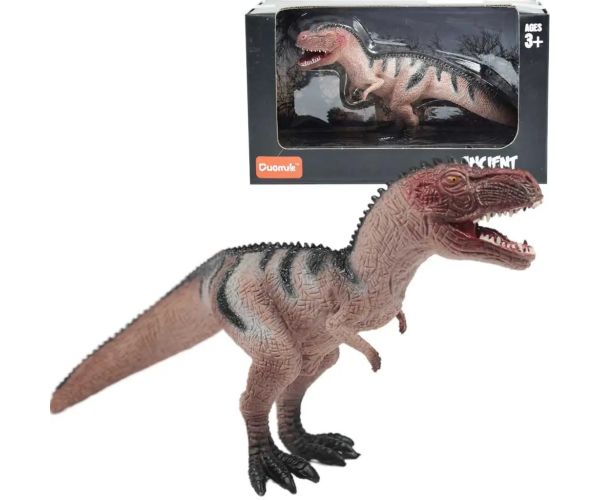 Dino World: Figurină de dinozaur Giganotosaurus de 16 cm bogat detaliată, în ambalaj decorativ
