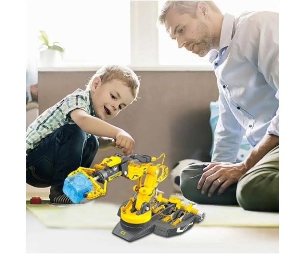 Robot cu braț hidraulic 3 în 1 de 220 de piese
