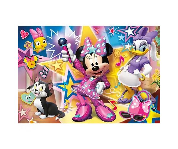 Minnie Mouse și prietenii fericiți Supercolor Maxi puzzle 60 bucăți - Clementoni