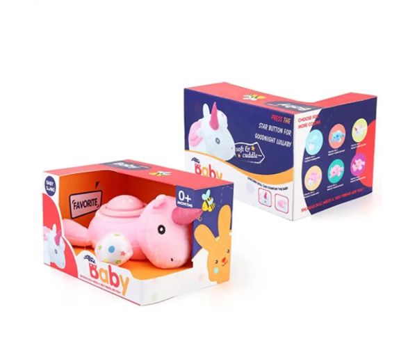 Unicorn roz roz cu efecte de lumină și sunet