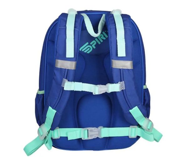 Spirit: Geantă școlară ergonomică cu model sirenă albastru rotunjit 40x20x18cm