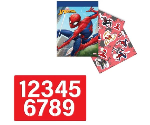 Luna: Spider-Man set de colorat cu șablon și autocolant 54x47cm
