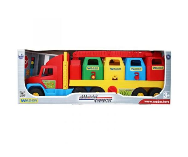 Magic Truck: mașină de gunoi selectivă 80cm - Wader