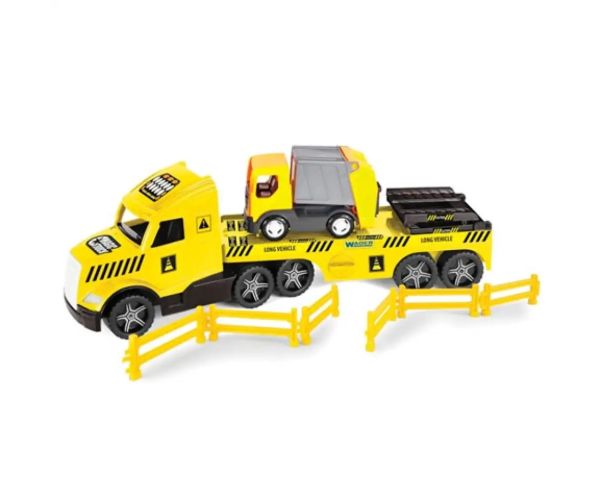 Magic Truck Technic: Camion cu mașină de gunoi și lumini 80 cm - Wader