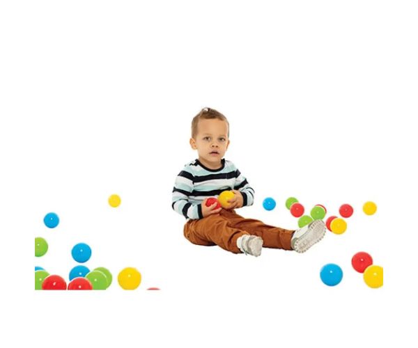 Bola colorată în plasă 60buc - D-Toys