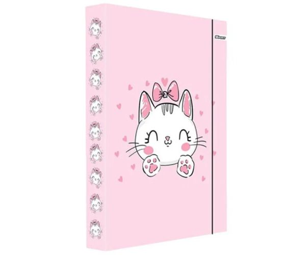 Spirit: roz cat design mapă pentru caiete cu elastic mărime A4