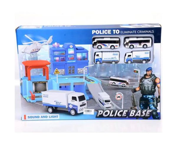 Secție de Poliție cu sunete și lumini, 4 bucăți de mașinuțe