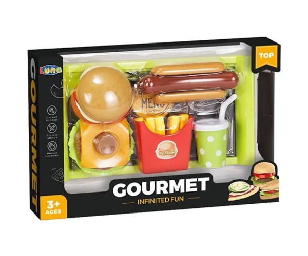Gourmet fast food meniu cu tavă