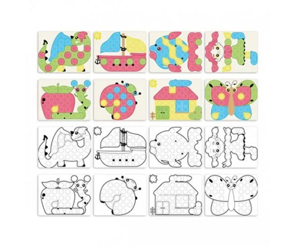 Quercetti: Play Eco Fantacolor junior set biluțe 58 bucăți
