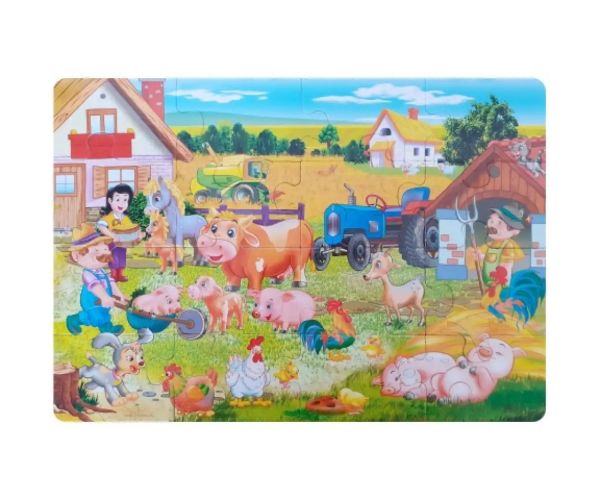 Maxi puzzle cu animale de la fermă - D - Toys