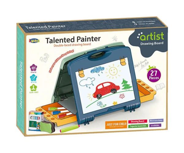Albastru față-verso tablă desen set 27 bucăți