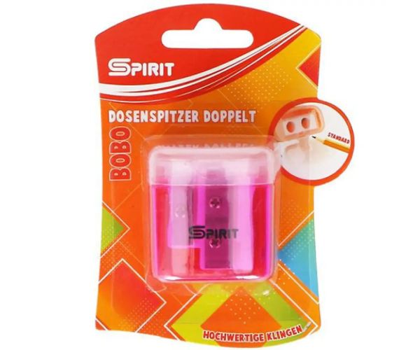 Spirit: Ascuțitor de plastic cu 2 găuri, disponibil în mai multe culori, pachet de 1 bucată