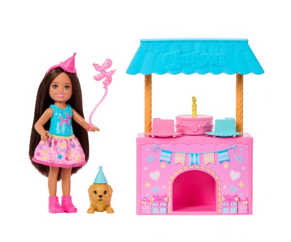Barbie: Petrecere de ziua de naștere Chelsea cu păpușa și cățelul – Mattel