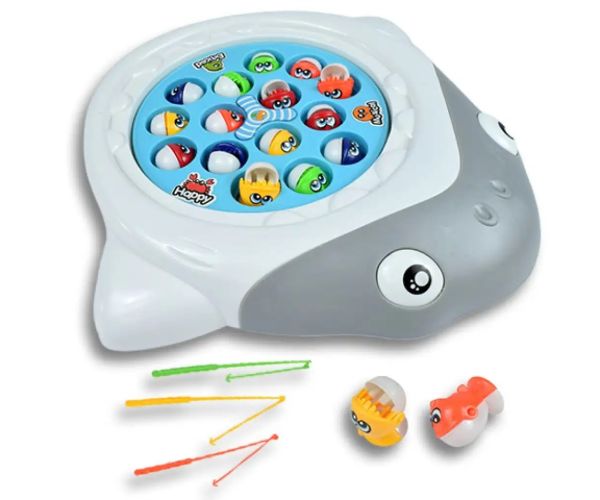 BabyFish: Jucărie electrică de pescuit rotativă Shark cu sunet