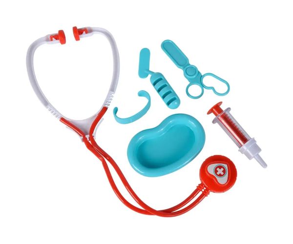 Geanta medicului cu stetoscop in două variante, 7 bucăți - Simba Toys