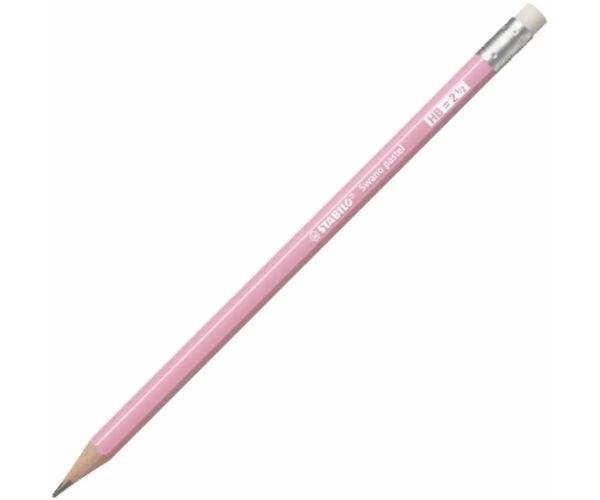 Stabilo: Swano pastel roz cu radieră creion grafit HB
