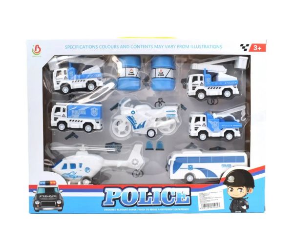 Police Set: Set vehicule de politie 7 bucăți