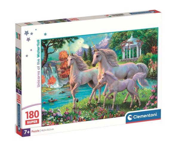 Unicorns la cascada 180 de piese super puzzle - Clementoni