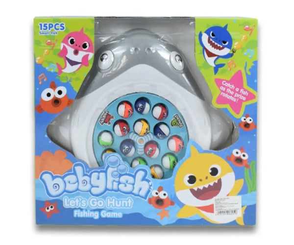 BabyFish: Jucărie electrică de pescuit rotativă Shark cu sunet