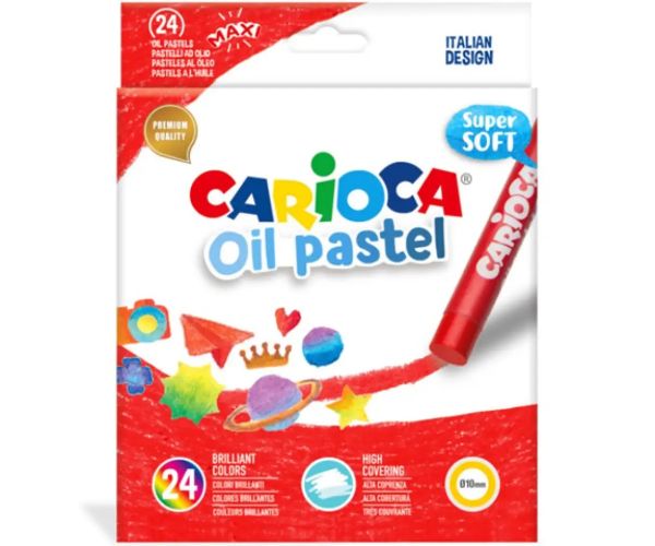 Carioca: Maxi set cretă pastel ulei 24 bucăţi