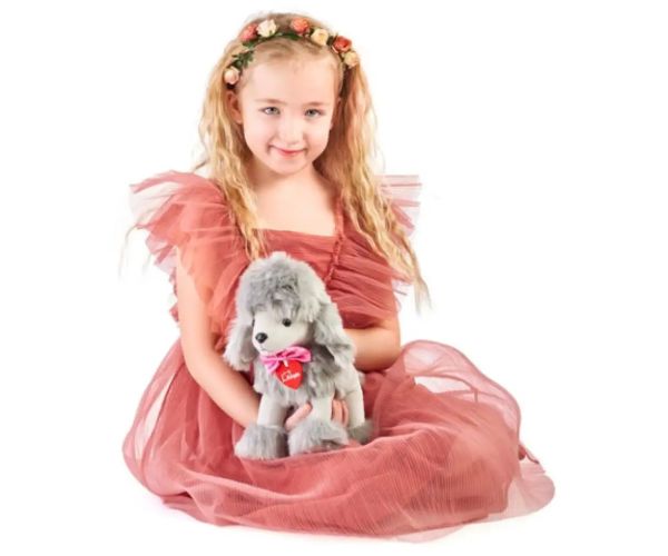 Lily pudel cenușiu pluș 25cm - Lumpin