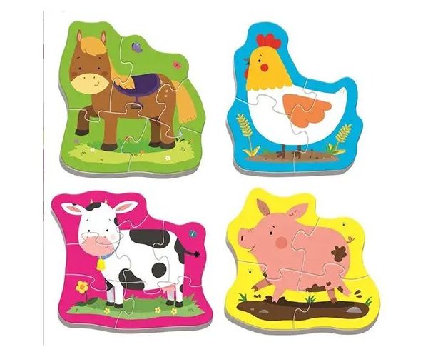 Animale mici de fermă set puzzle pentru bebeluși - Trefl
