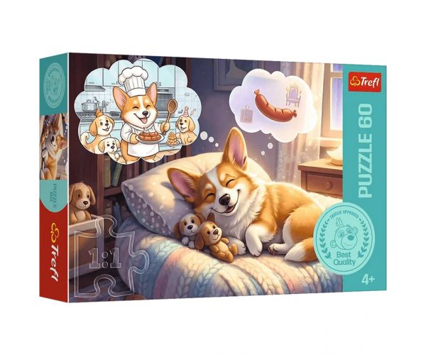 Lumea visurilor Corgi puzzle de 60 de piese - Trefl