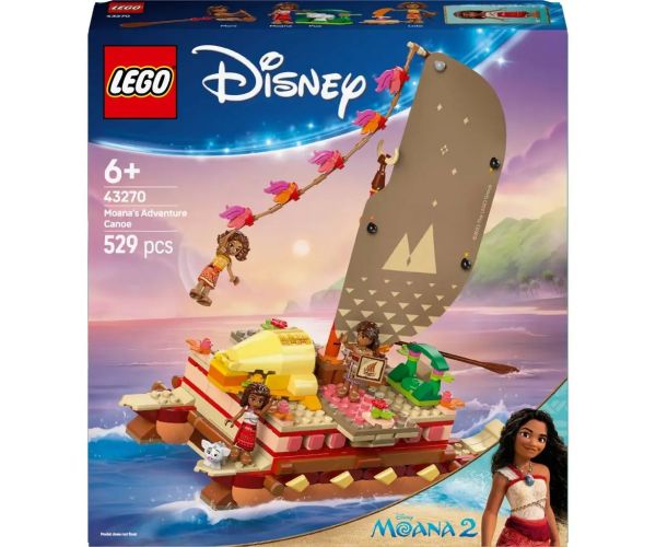LEGO® Disney: Canoe-ul lui Vaiana plin de aventuri (43270)