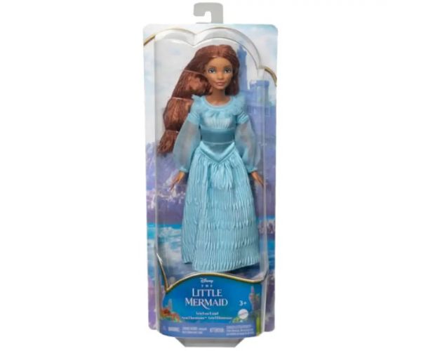 Disney Mica Sirenă: Ariel păpușă în rochie albastră 30cm - Mattel