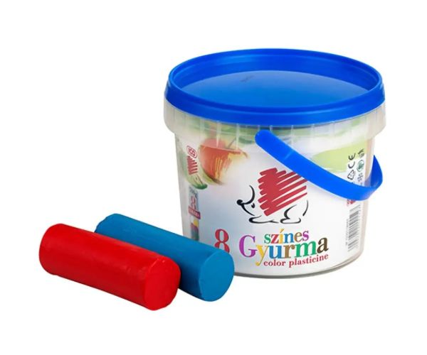 ICO: SUNI plastilină plastic găleată 8 bucăți de 700 grame