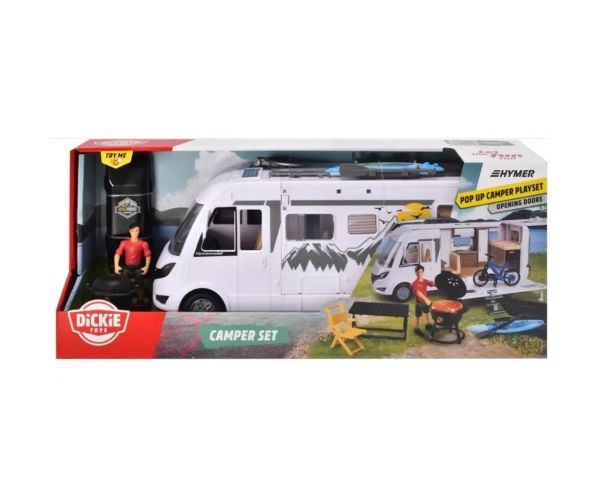 Hymer Camping Van autocaravană cu accesorii 30cm - Dickie Toys