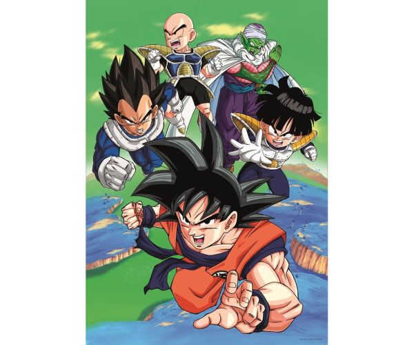 Dragon Ball Z Luptători în acțiune puzzle compact de 1000 de piese – Clementoni